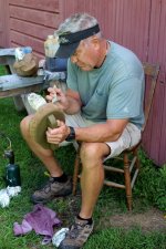 Corkers 03 - painting the linseed oil.JPG