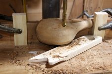Montecalvo 7 - boring eye sockets in drill press with stops.JPG