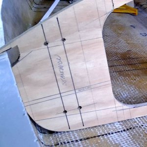 sm 14 b - Model 26 - Middle Frame tacked in place - notch and stanchion holes.jpg