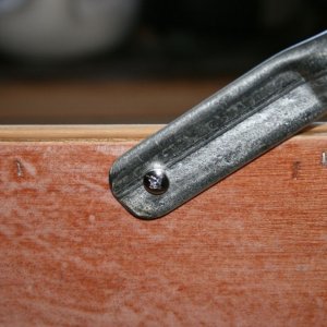 sm 17. Bow ends rounded on grinder then screwed through hull into gunwale..jpg