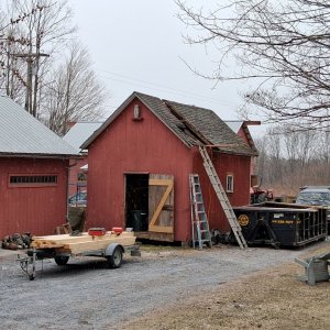 sm Granary - Day 1 - Lumber, dumpster, roof demolition.jpg
