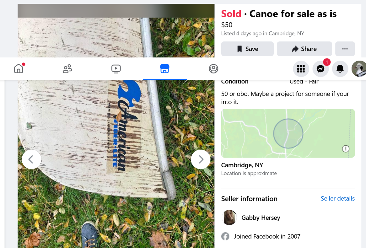 Facebook ad - Screenshot 2024-10-18 at 02-00-19 Marketplace - Canoe for sale as is Facebook.png