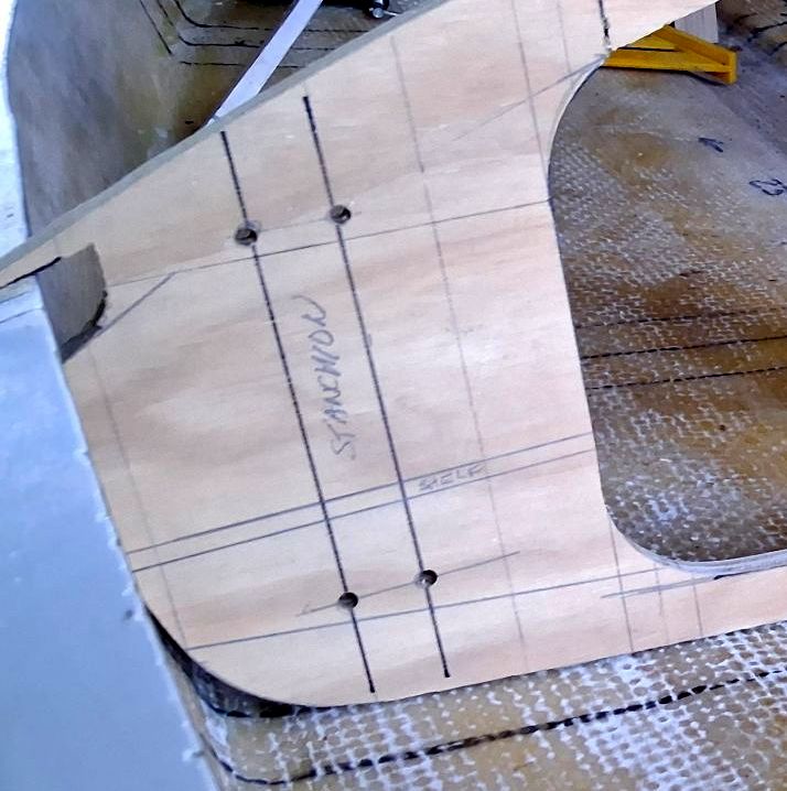 sm 14 b - Model 26 - Middle Frame tacked in place - notch and stanchion holes.jpg